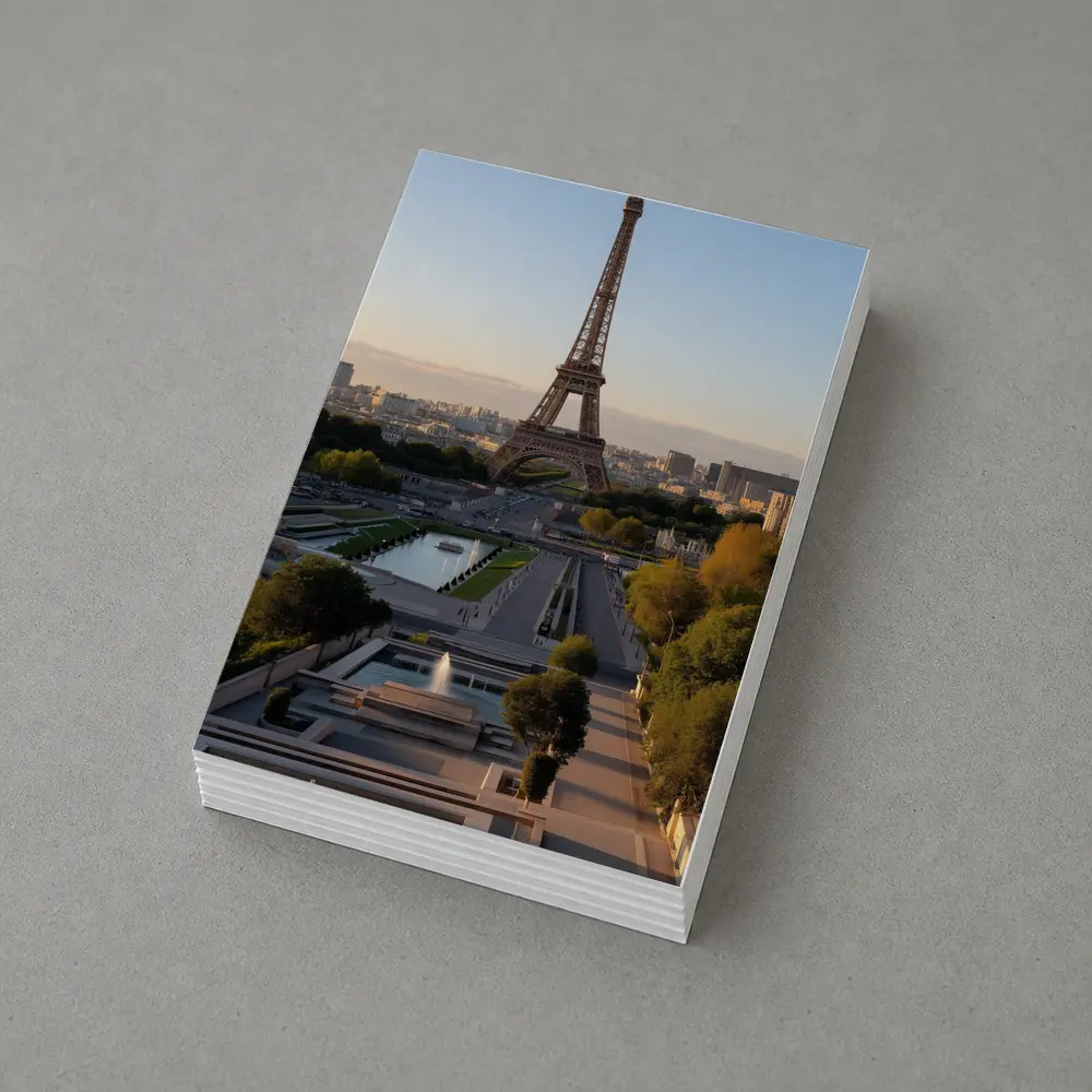 Eiffel Tower Paris City Skyline Golden Hour – Postcards