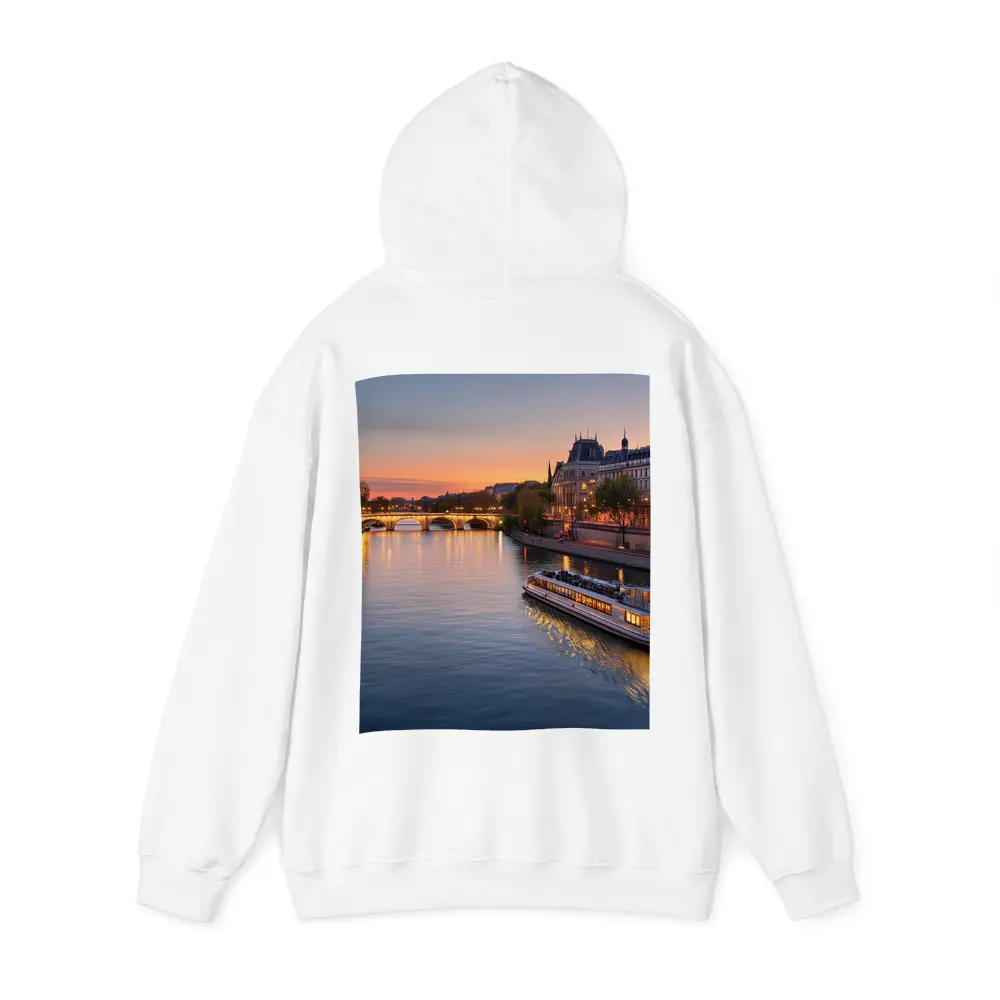 Seine River Paris Sunset Golden Hour – Hoodies