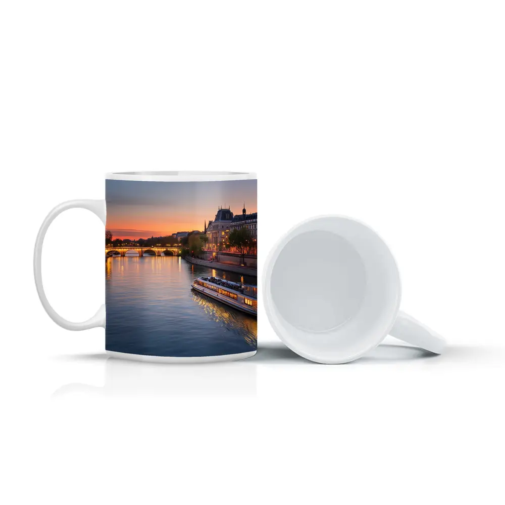 Seine River Paris Sunset Golden Hour – Mugs
