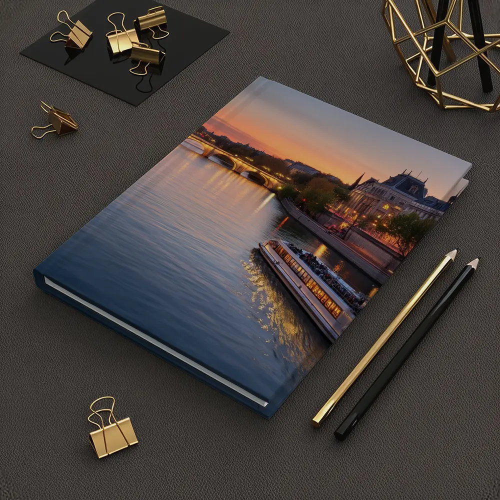 Seine River Paris Sunset Golden Hour – Notebooks