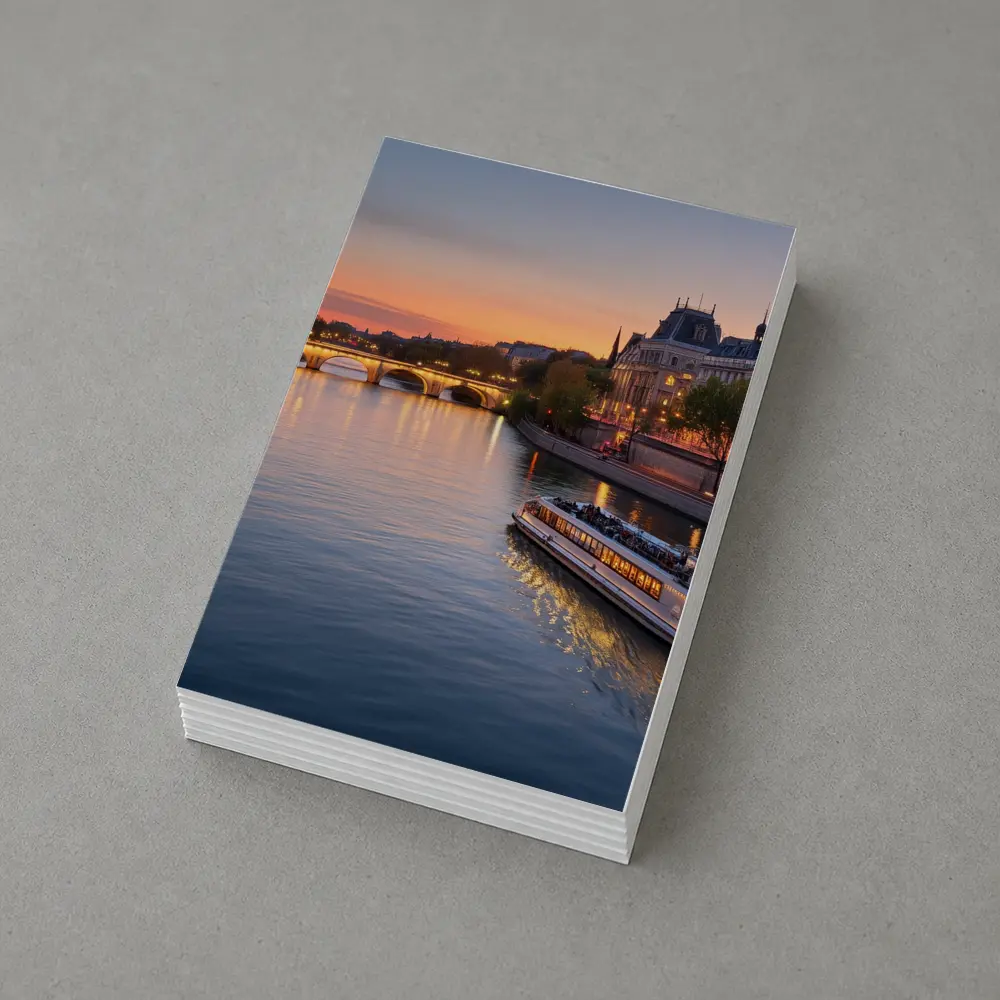Seine River Paris Sunset Golden Hour – Postcards