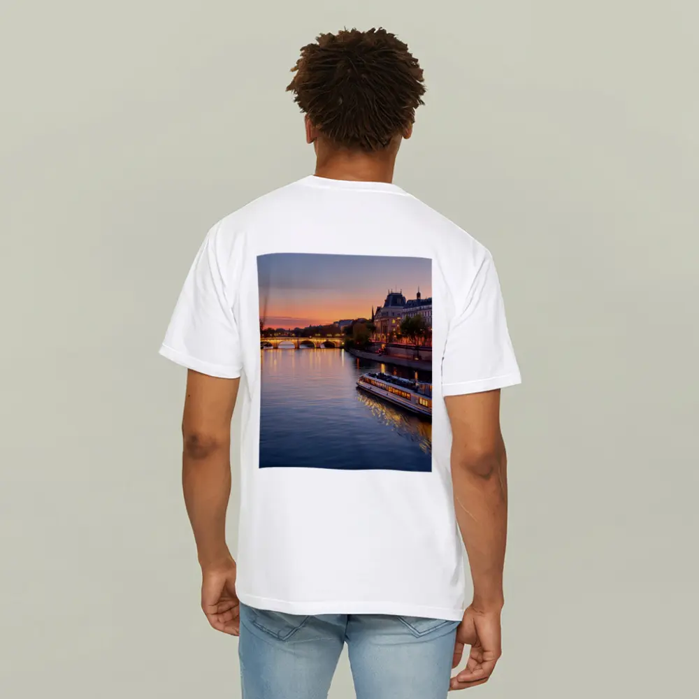 Seine River Paris Sunset Golden Hour – T-Shirts