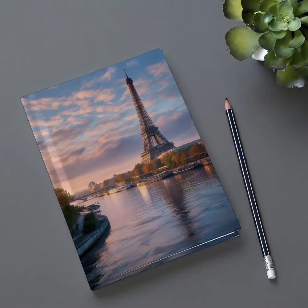 Eiffel Tower Paris Seine River Sunset – Notebooks
