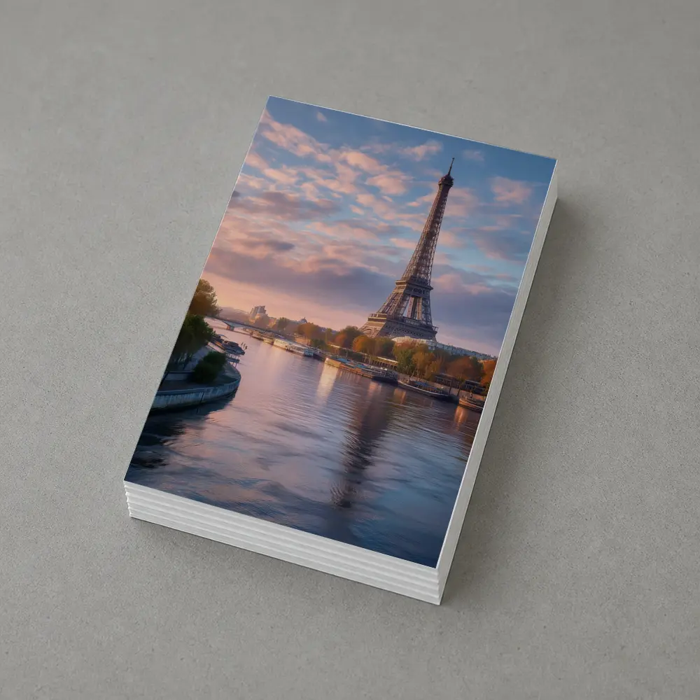 Eiffel Tower Paris Seine River Sunset – Postcards