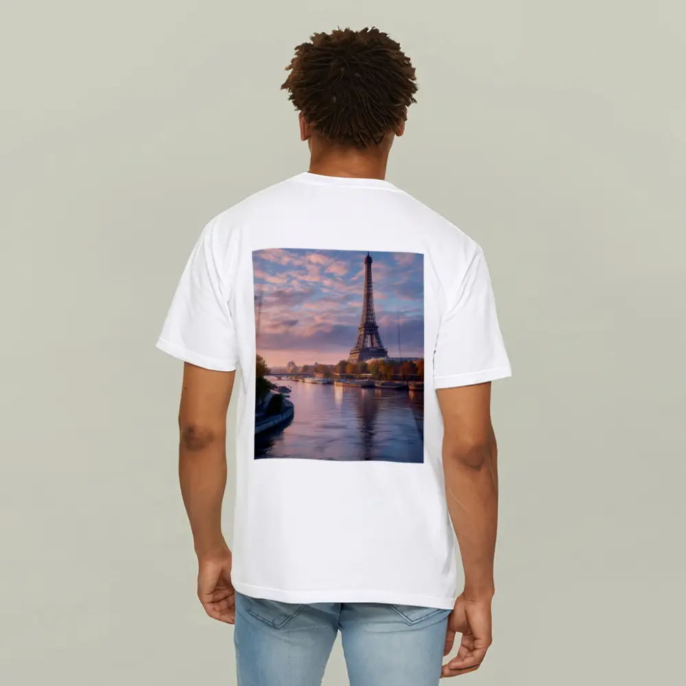 Eiffel Tower Paris Seine River Sunset – T-Shirts