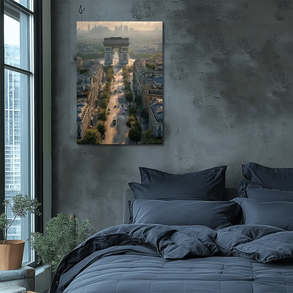 Arc de Triomphe Paris Aerial City View – Wall Art