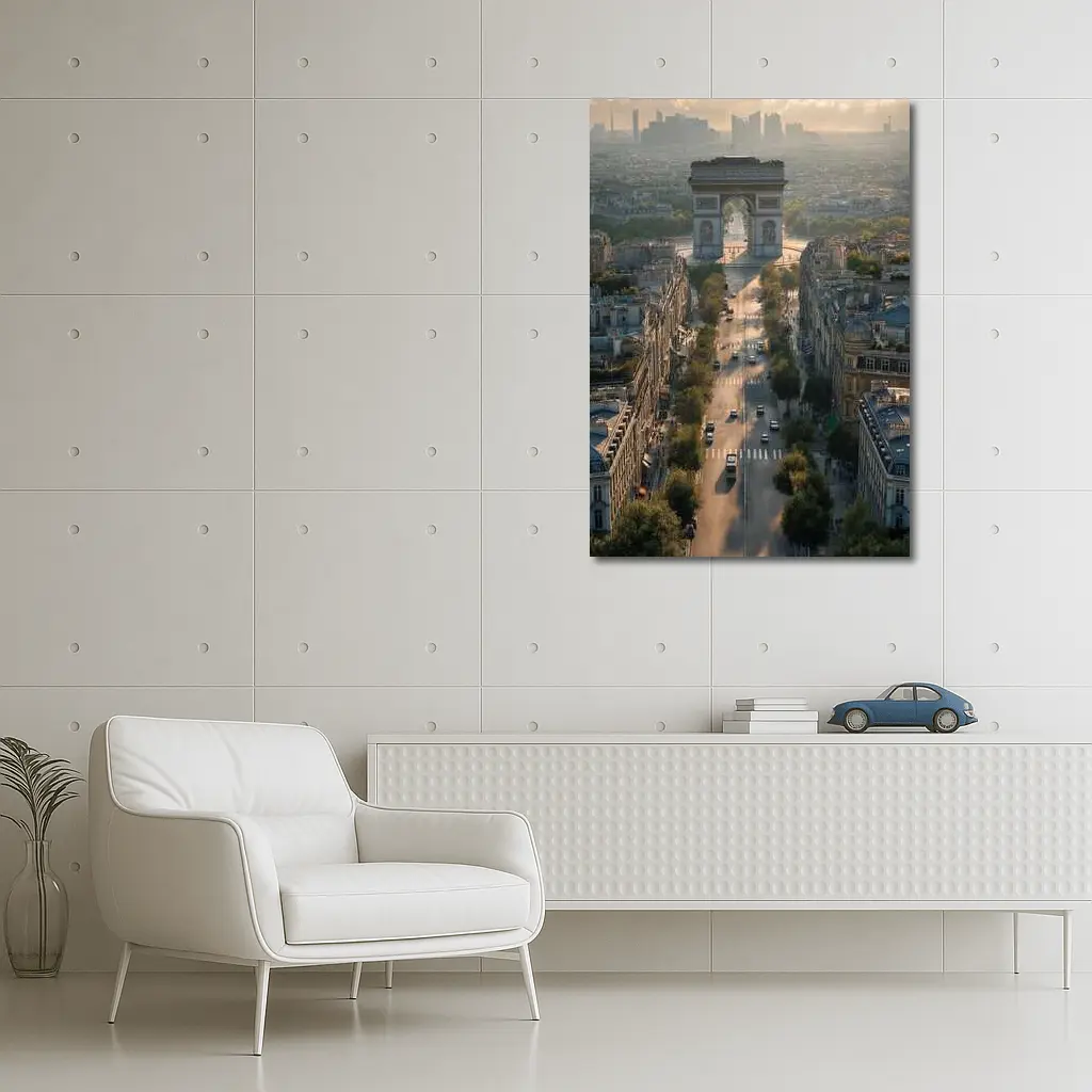 Arc de Triomphe Paris Aerial City View – Wall Art