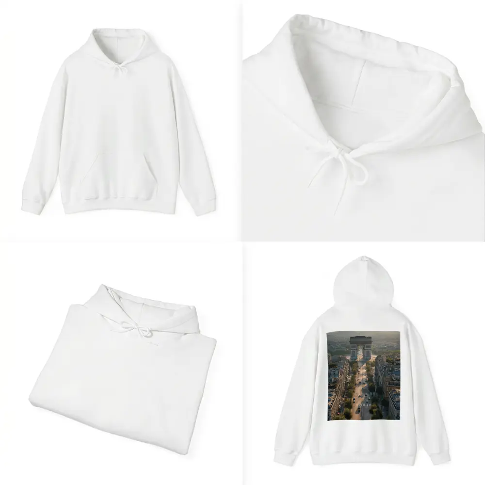 Arc de Triomphe Paris Aerial City View – Hoodies