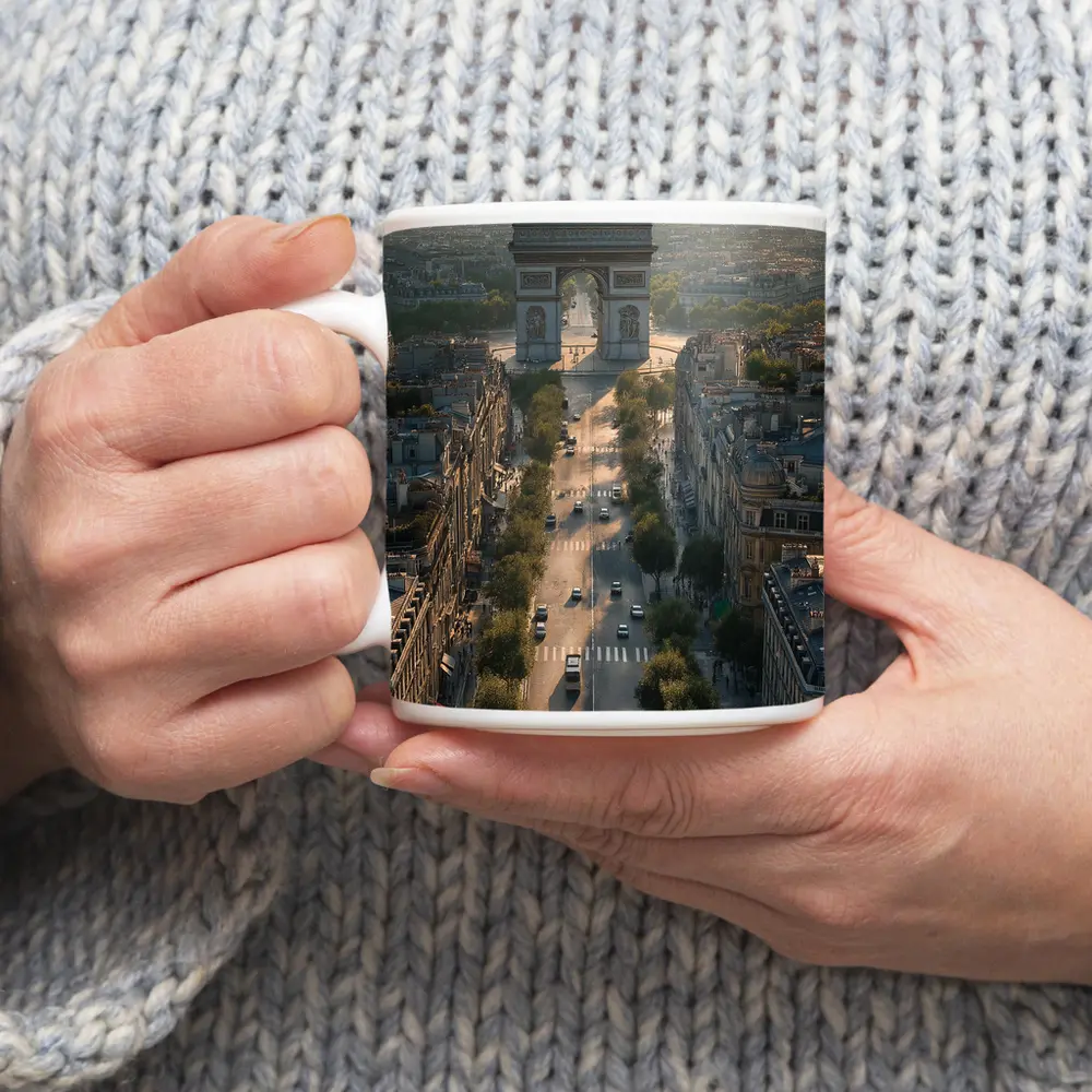 Arc de Triomphe Paris Aerial City View – Mugs