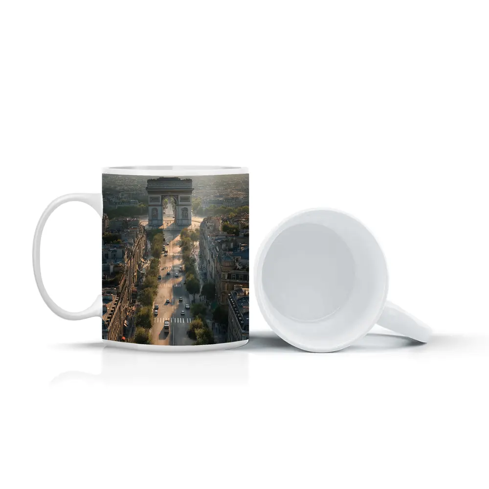 Arc de Triomphe Paris Aerial City View – Mugs