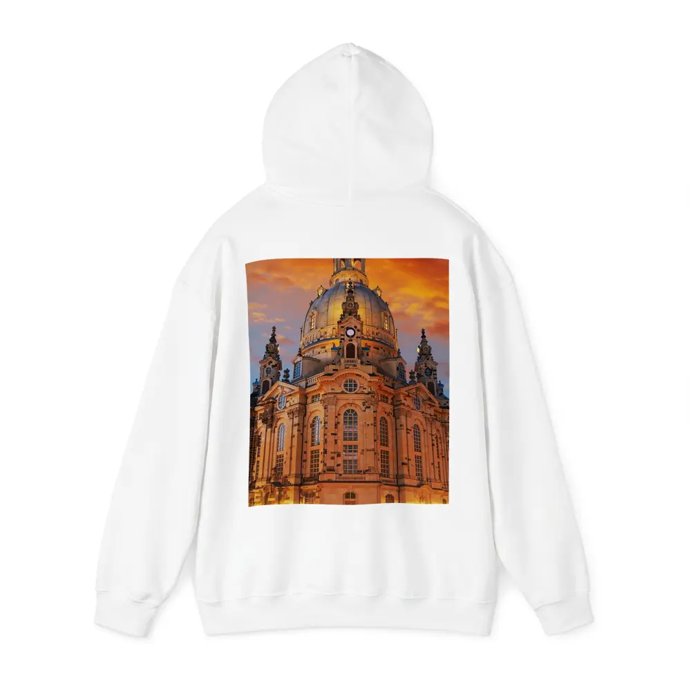 Dresden Frauenkirche Church Fiery Sunset Sky – Hoodies