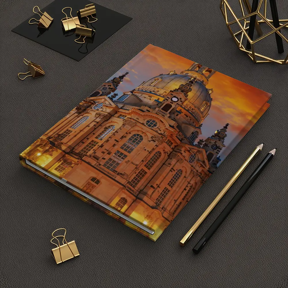 Dresden Frauenkirche Church Fiery Sunset Sky – Notebooks