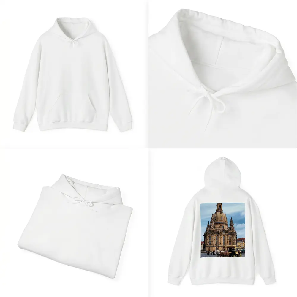 Dresden Frauenkirche Church Horse Carriage Square – Hoodies