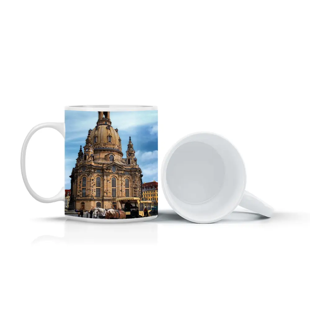 Dresden Frauenkirche Church Horse Carriage Square – Mugs