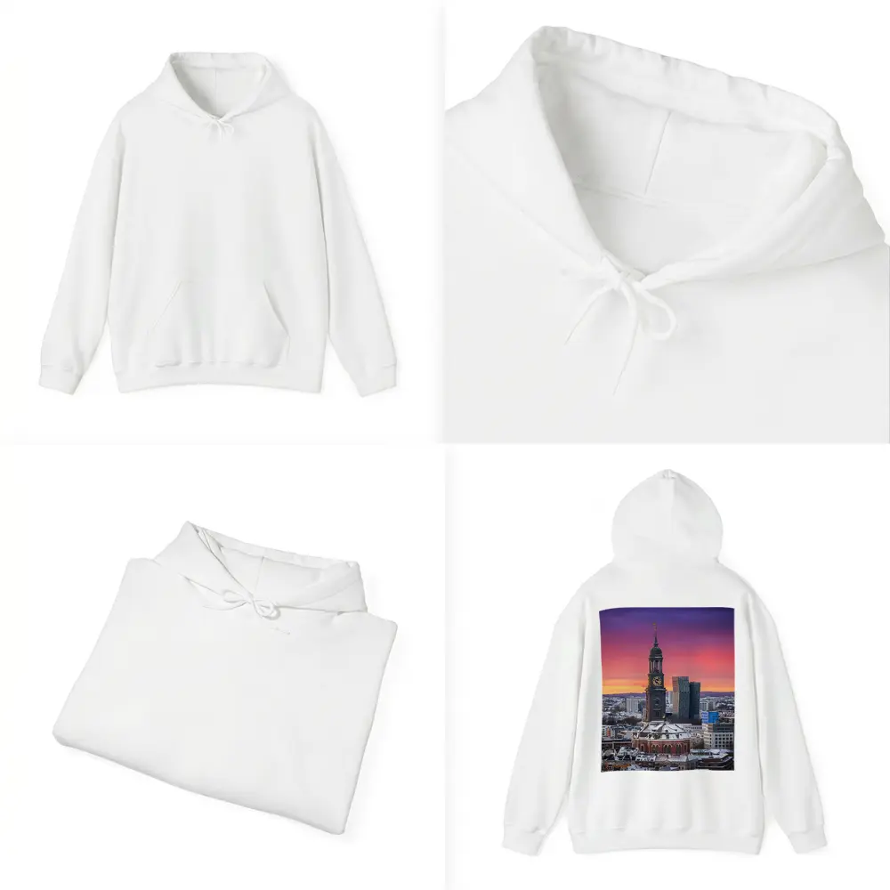 Hamburg Michel Church Tower Sunset Skyline – Hoodies
