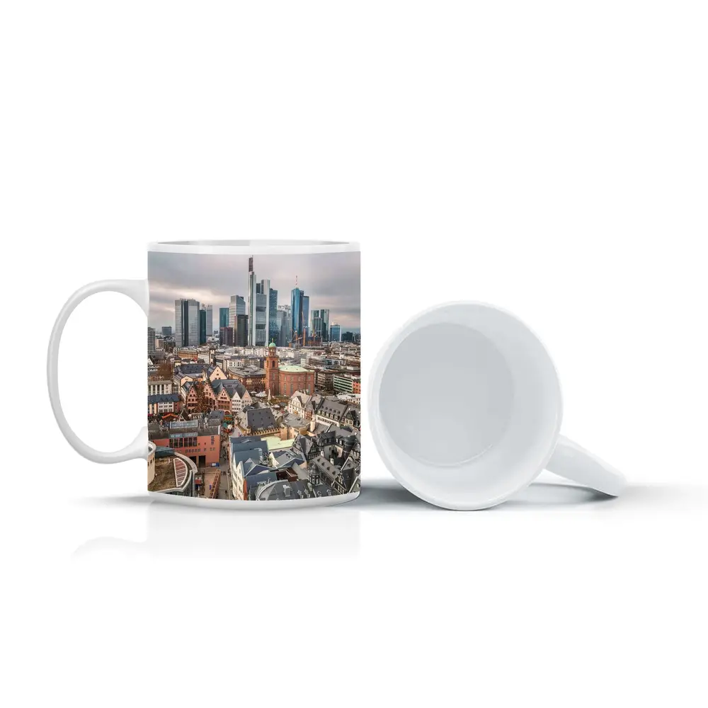 Frankfurt Skyline Old Town Aerial City View – Mugs