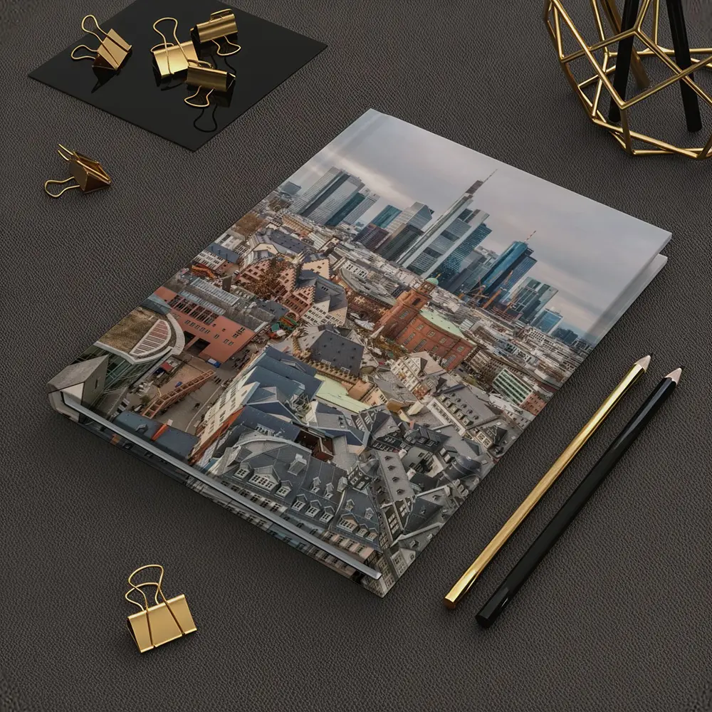 Frankfurt Skyline Old Town Aerial City View – Notebooks
