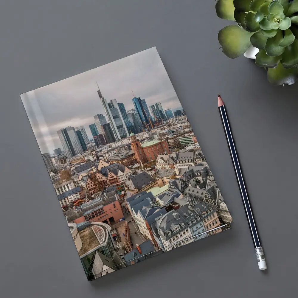 Frankfurt Skyline Old Town Aerial City View – Notebooks