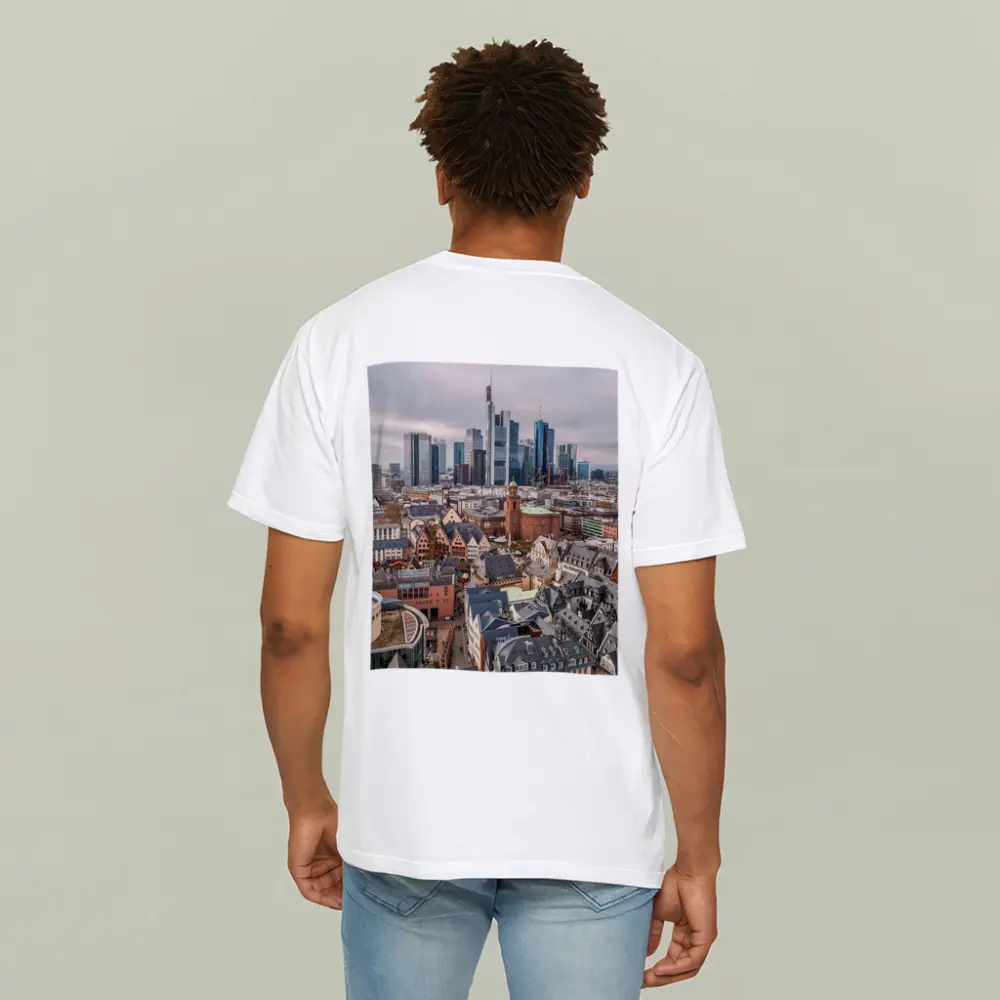 Frankfurt Skyline Old Town Aerial City View – T-Shirts