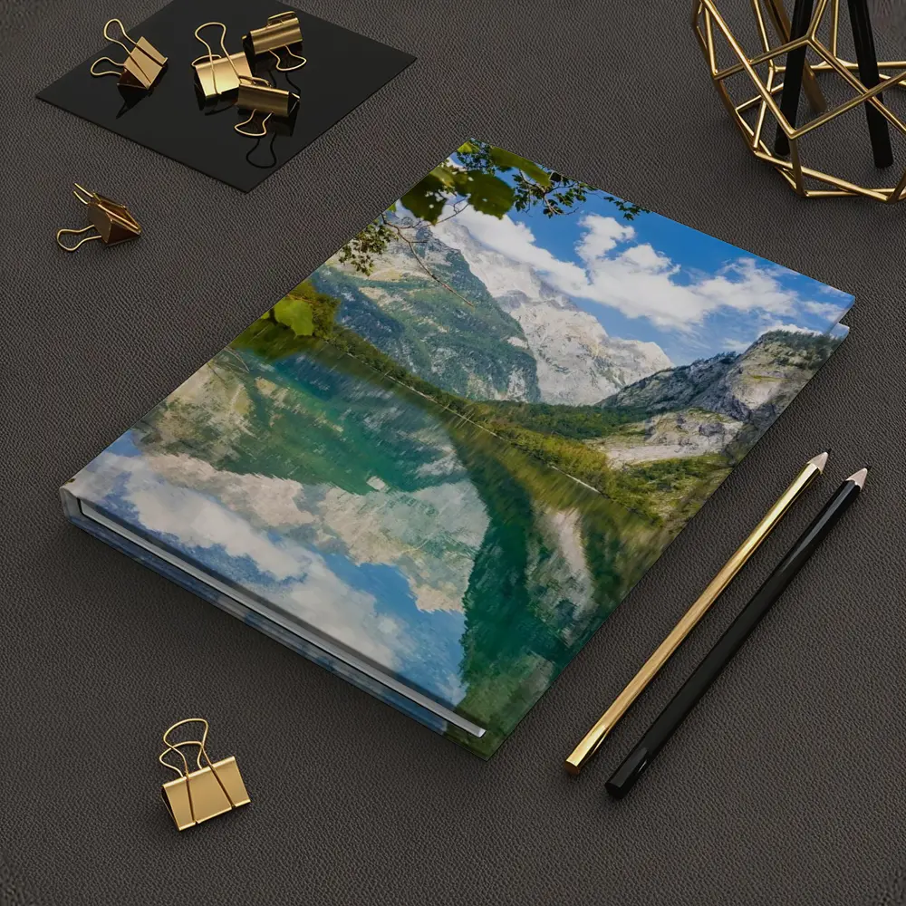Alpine Lake Mountain Reflection Clear Sky – Notebooks