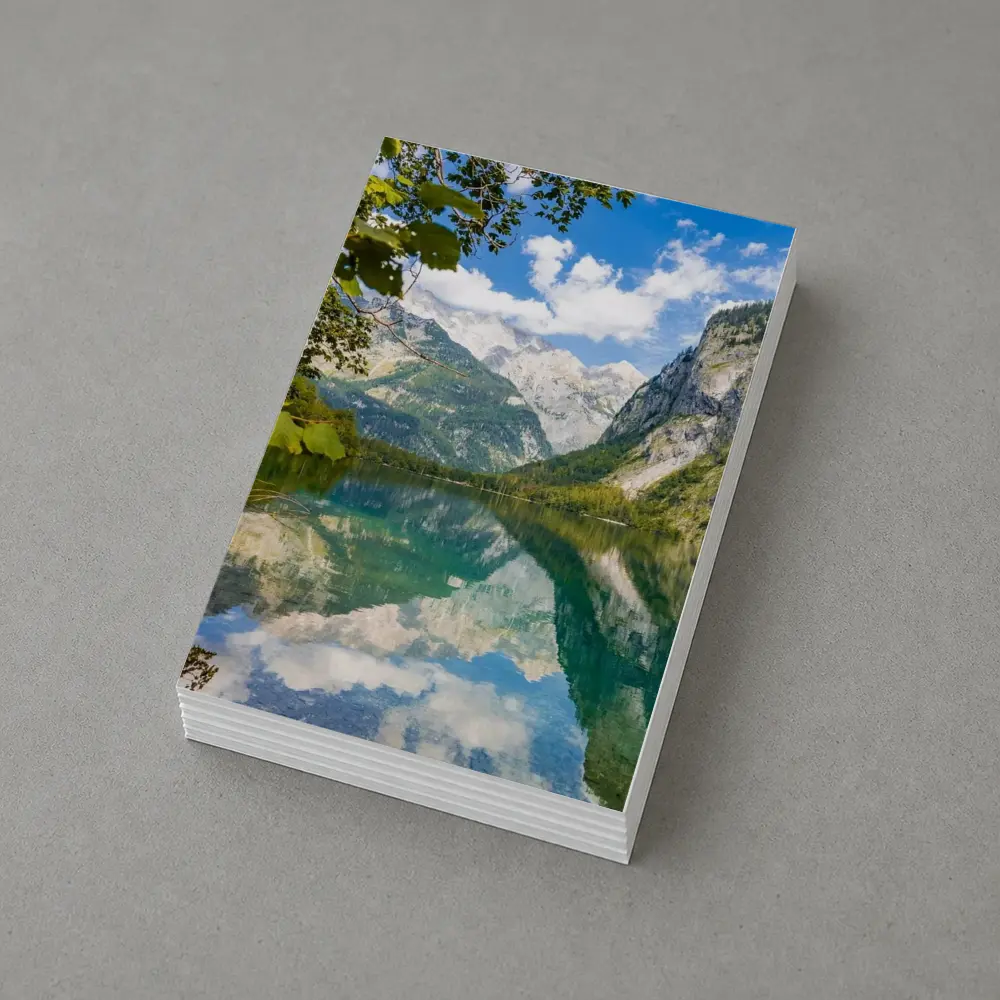 Alpine Lake Mountain Reflection Clear Sky – Postcards