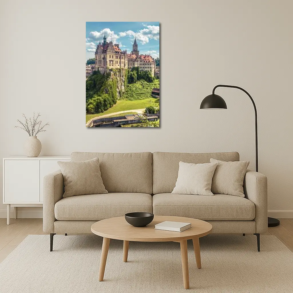 Sigmaringen Castle on Rocky Cliff Germany – Wall Art
