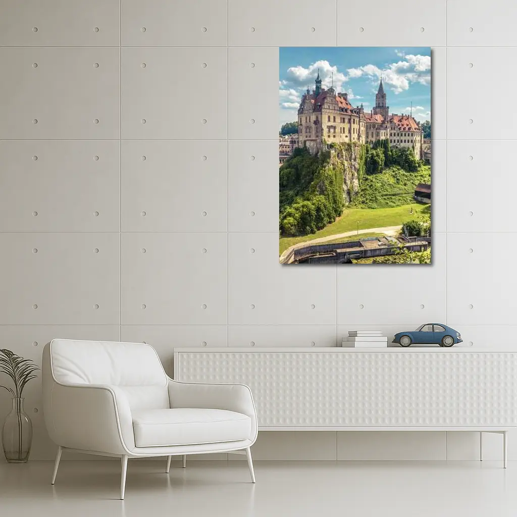 Sigmaringen Castle on Rocky Cliff Germany – Wall Art