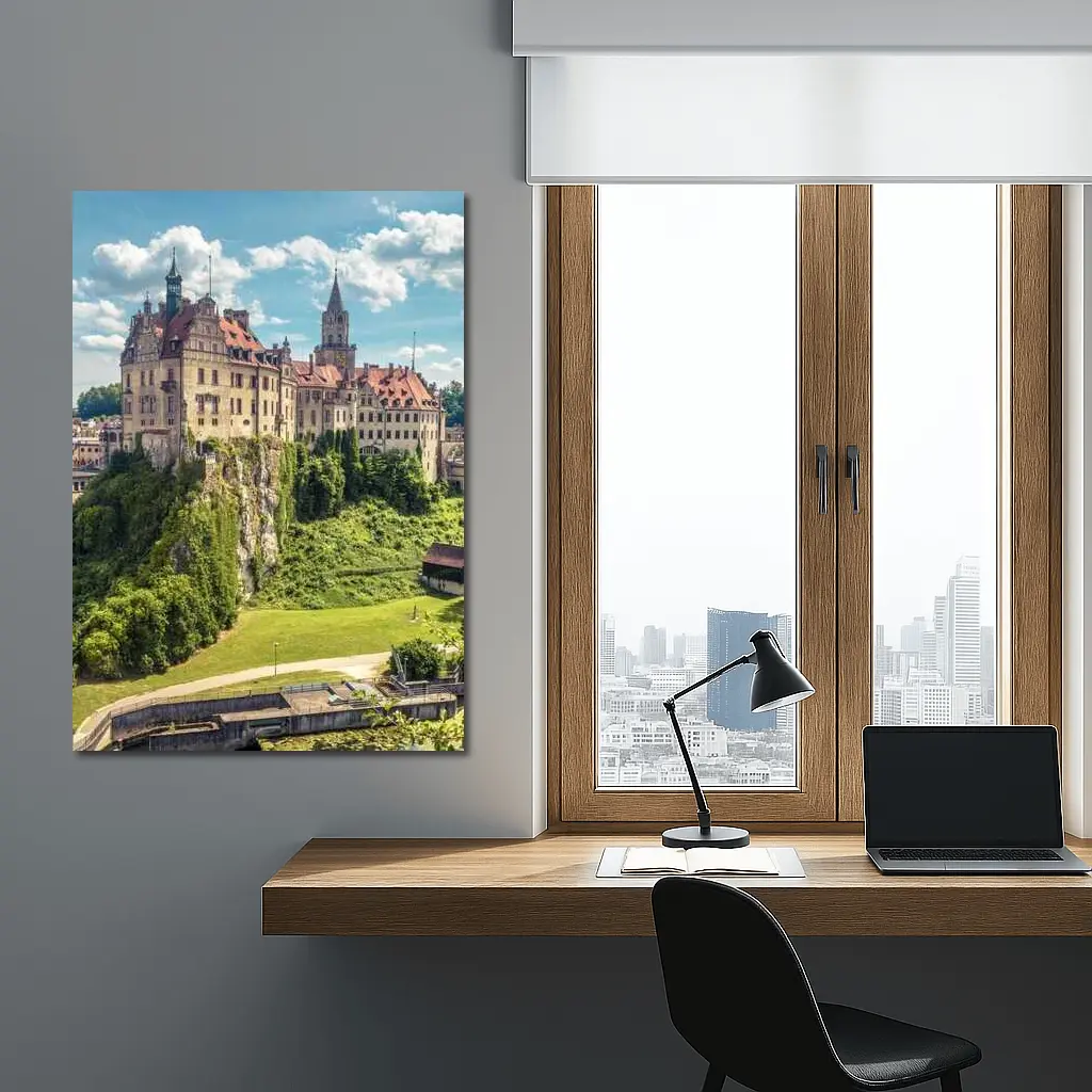 Sigmaringen Castle on Rocky Cliff Germany – Wall Art