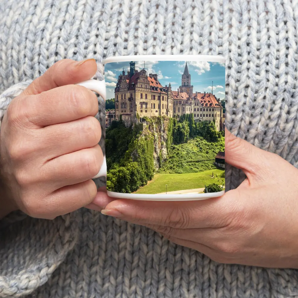 Sigmaringen Castle on Rocky Cliff Germany – Mugs