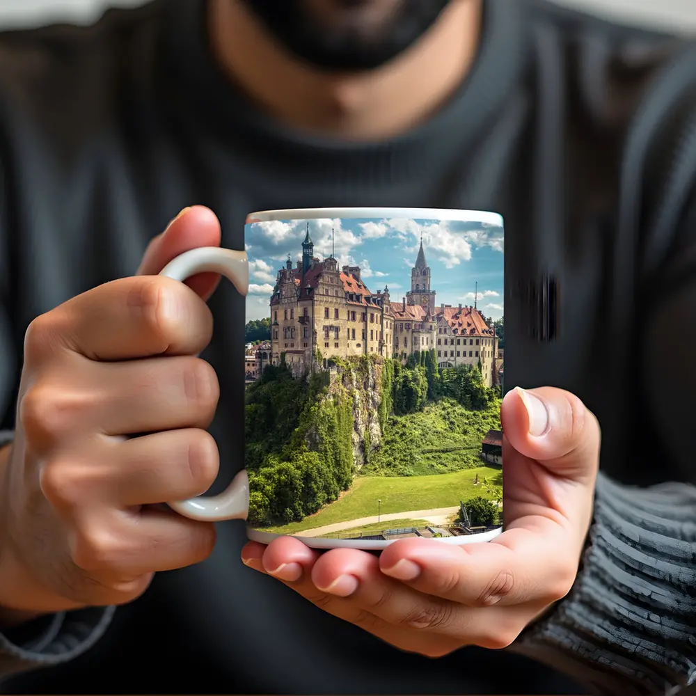 Sigmaringen Castle on Rocky Cliff Germany – Mugs