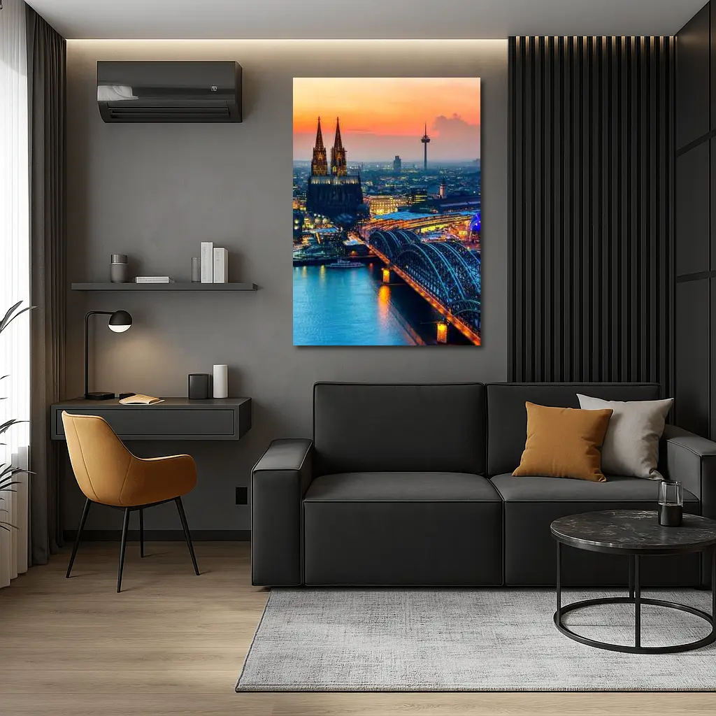 Cologne Cathedral Skyline at Golden Sunset – Wall Art