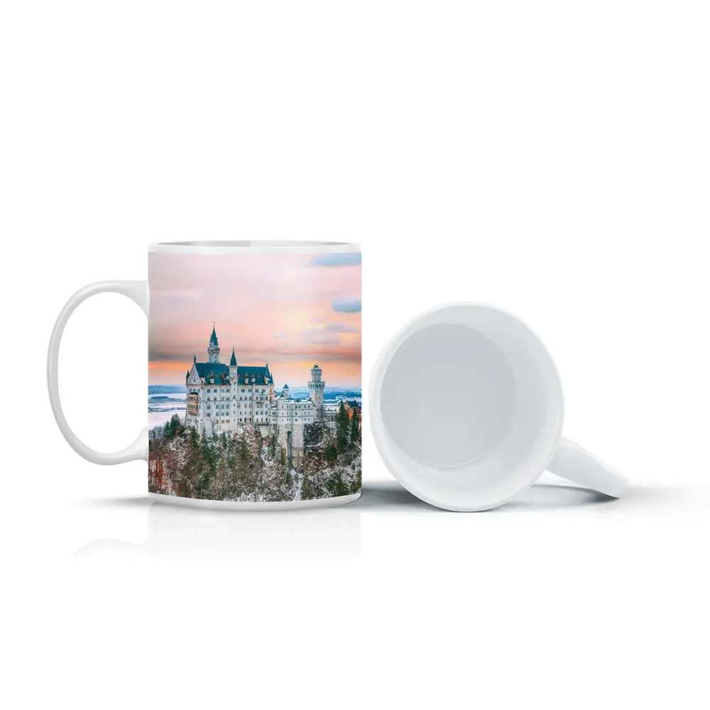 Neuschwanstein Castle Winter Sunset Bavaria Germany – Mugs