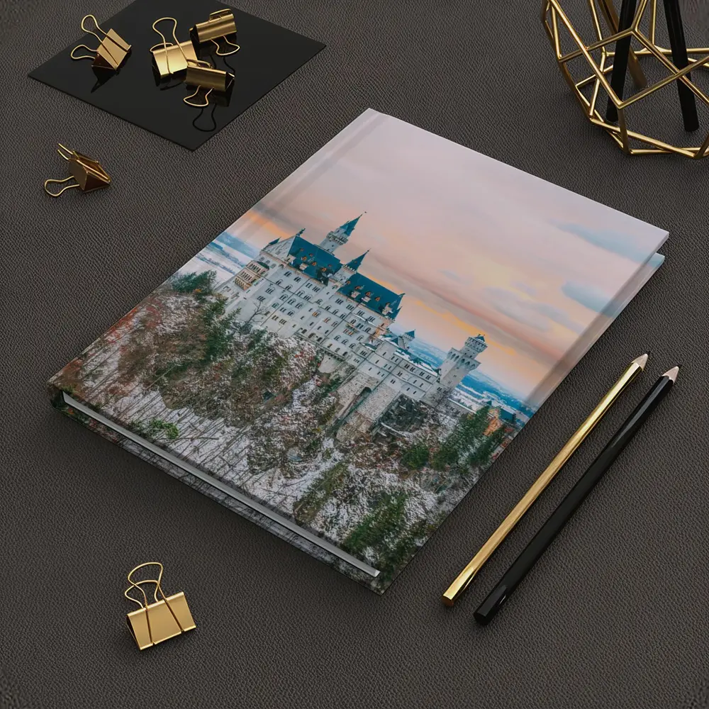 Neuschwanstein Castle Winter Sunset Bavaria Germany – Notebooks