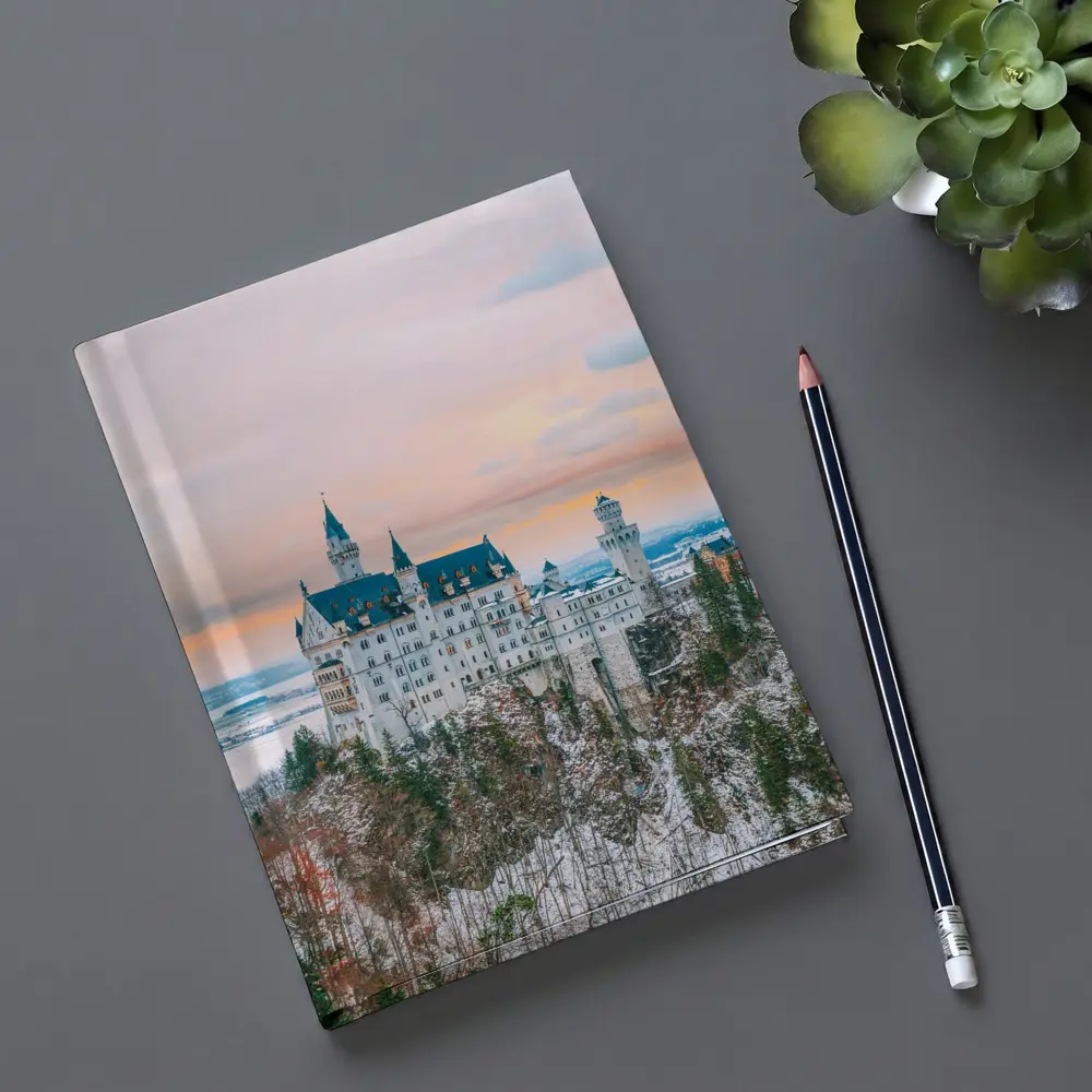 Neuschwanstein Castle Winter Sunset Bavaria Germany – Notebooks