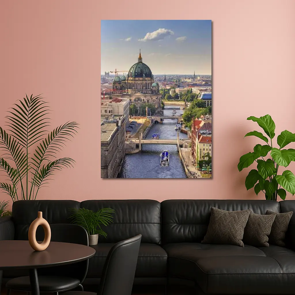 Berlin Cathedral Spree River Aerial City View – Wall Art