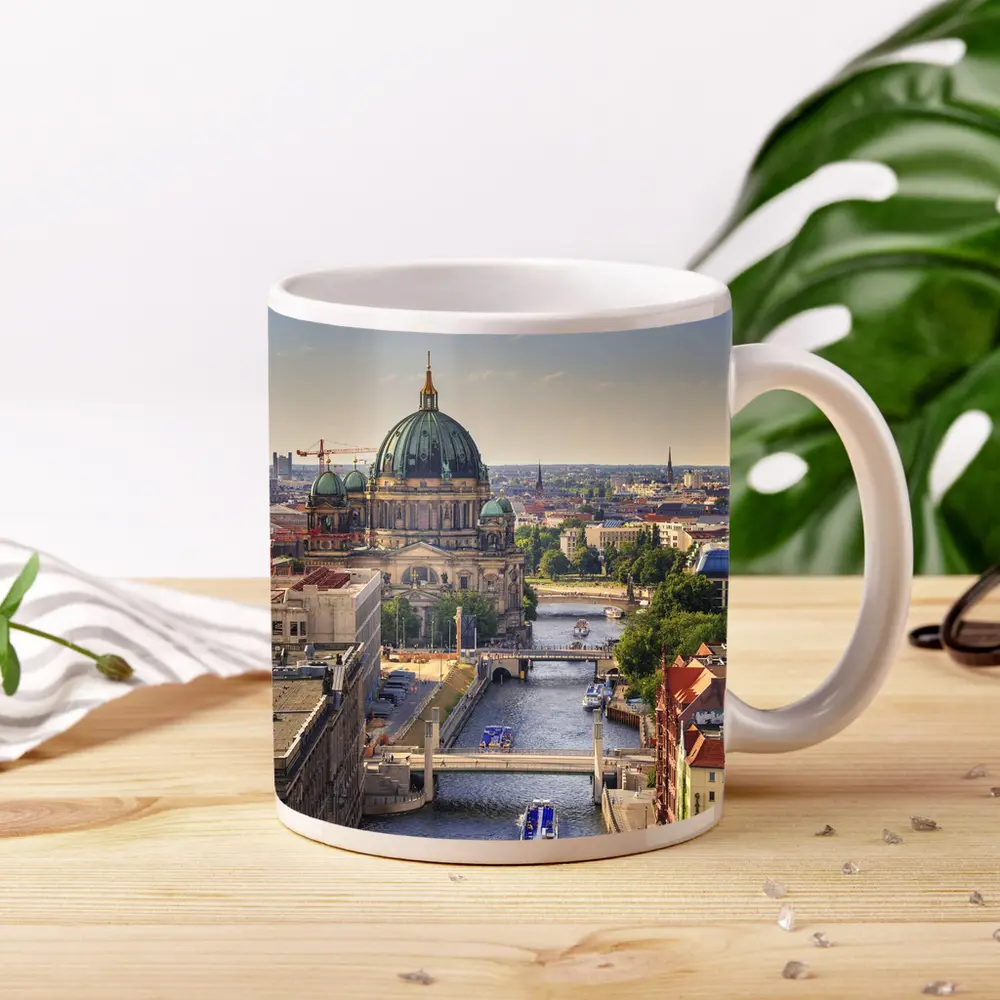 Berlin Cathedral Spree River Aerial City View – Mugs