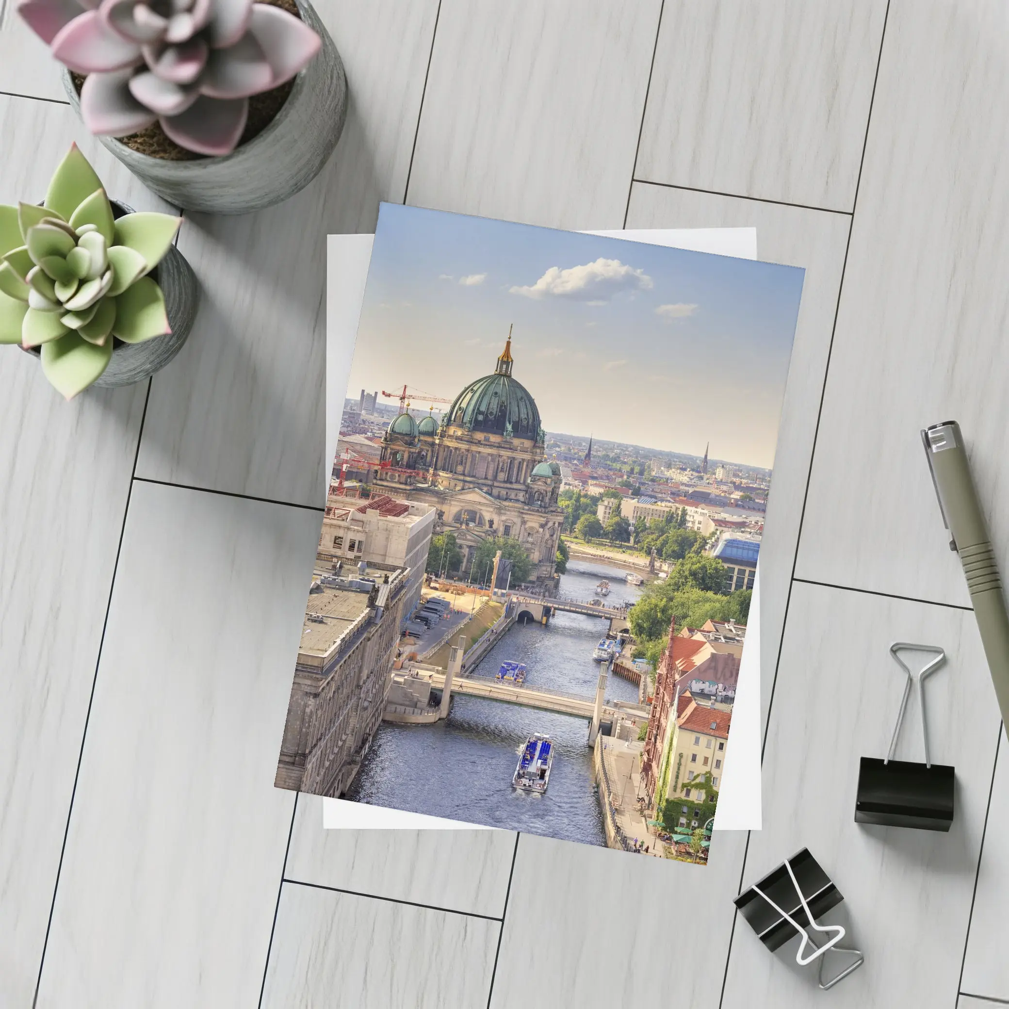 Berlin Cathedral Spree River Aerial City View – Postcards