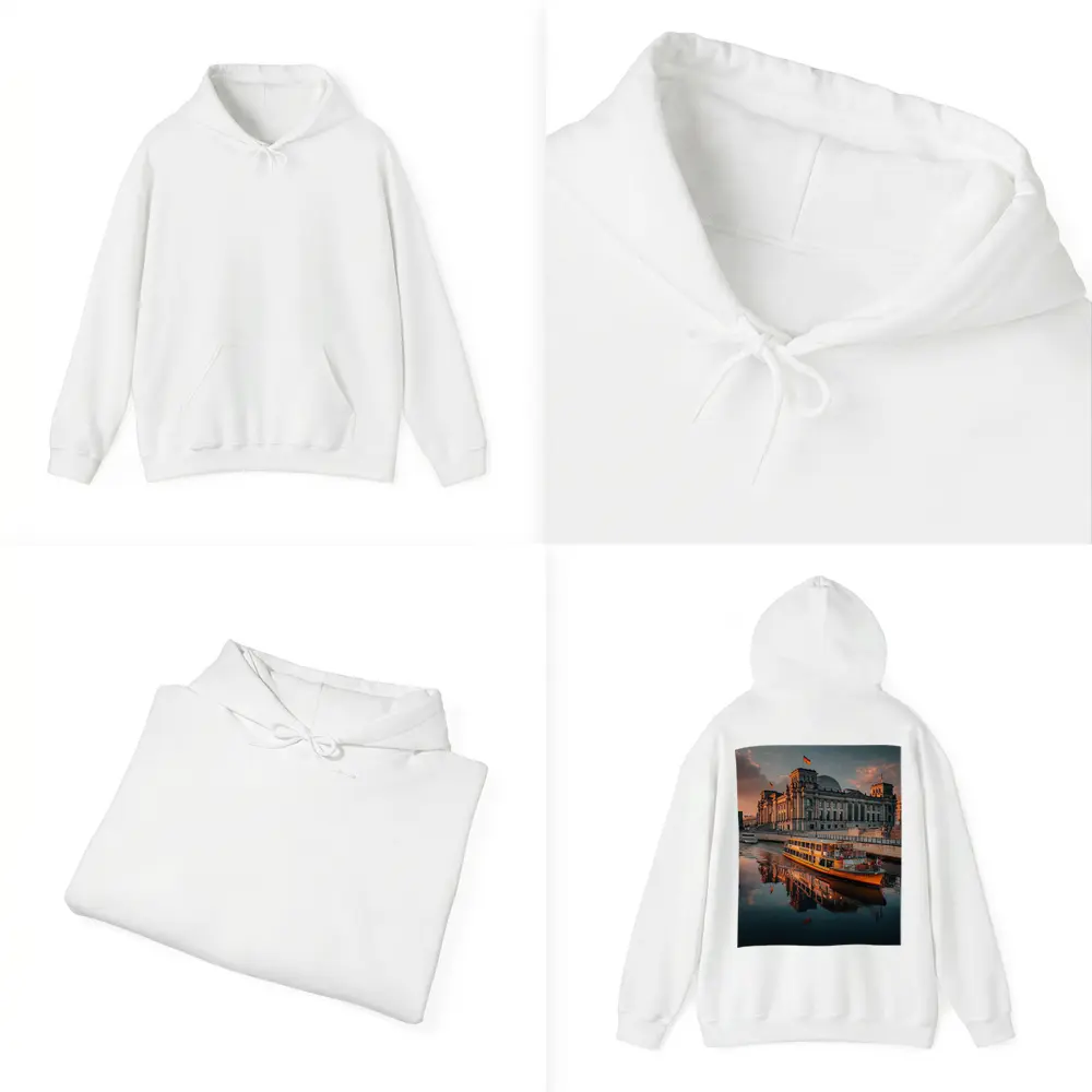 Reichstag Building Berlin River Sunset View – Hoodies