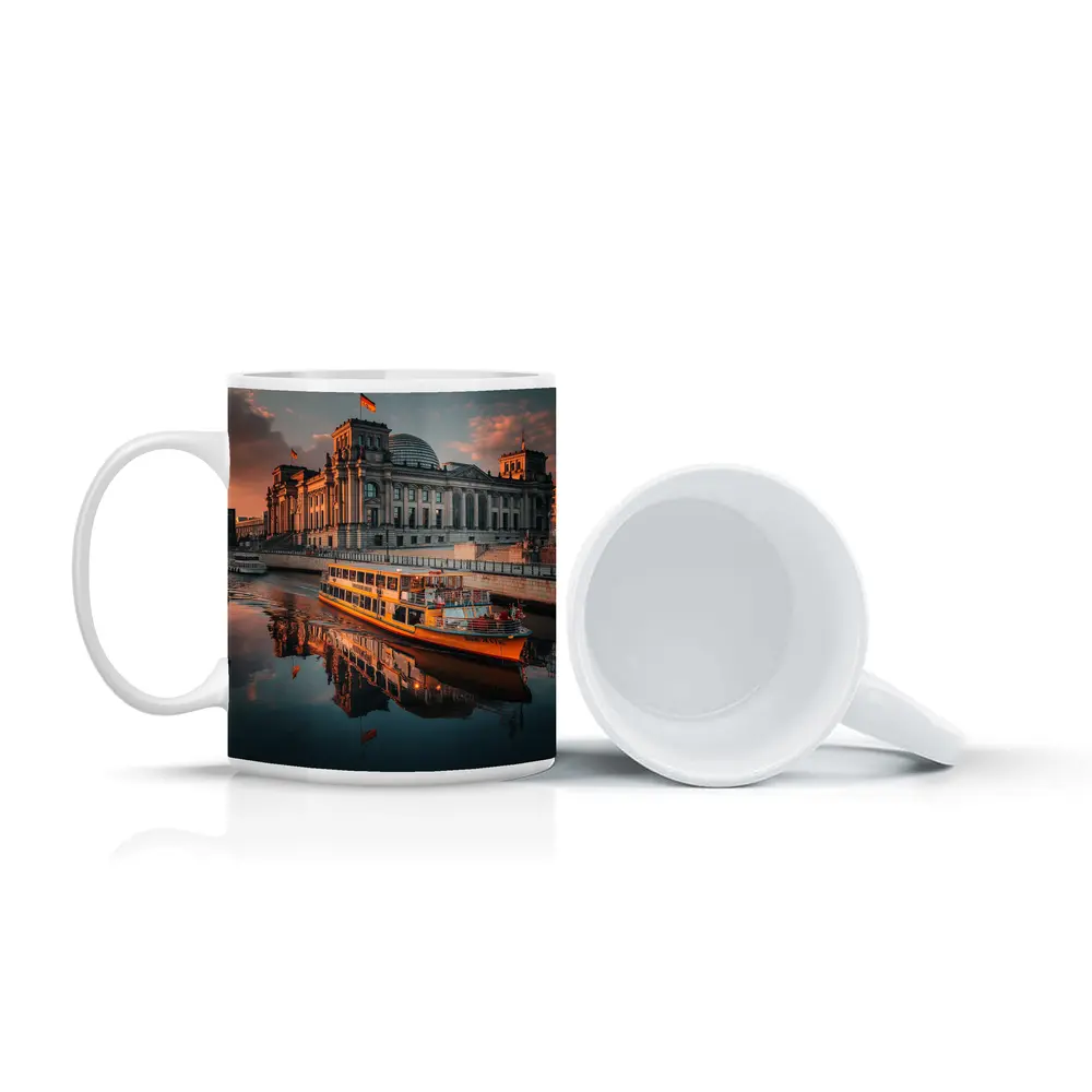 Reichstag Building Berlin River Sunset View – Mugs