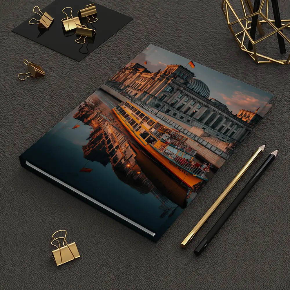 Reichstag Building Berlin River Sunset View – Notebooks