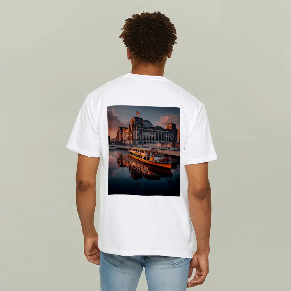Reichstag Building Berlin River Sunset View – T-Shirts