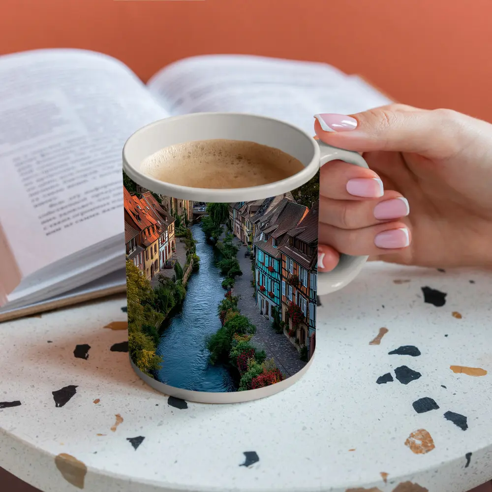 Colmar France Canal Half Timbered Houses – Mugs