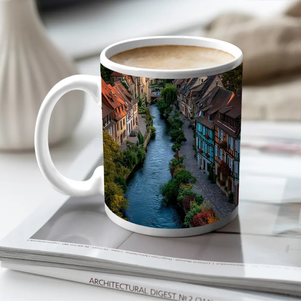 Colmar France Canal Half Timbered Houses – Mugs