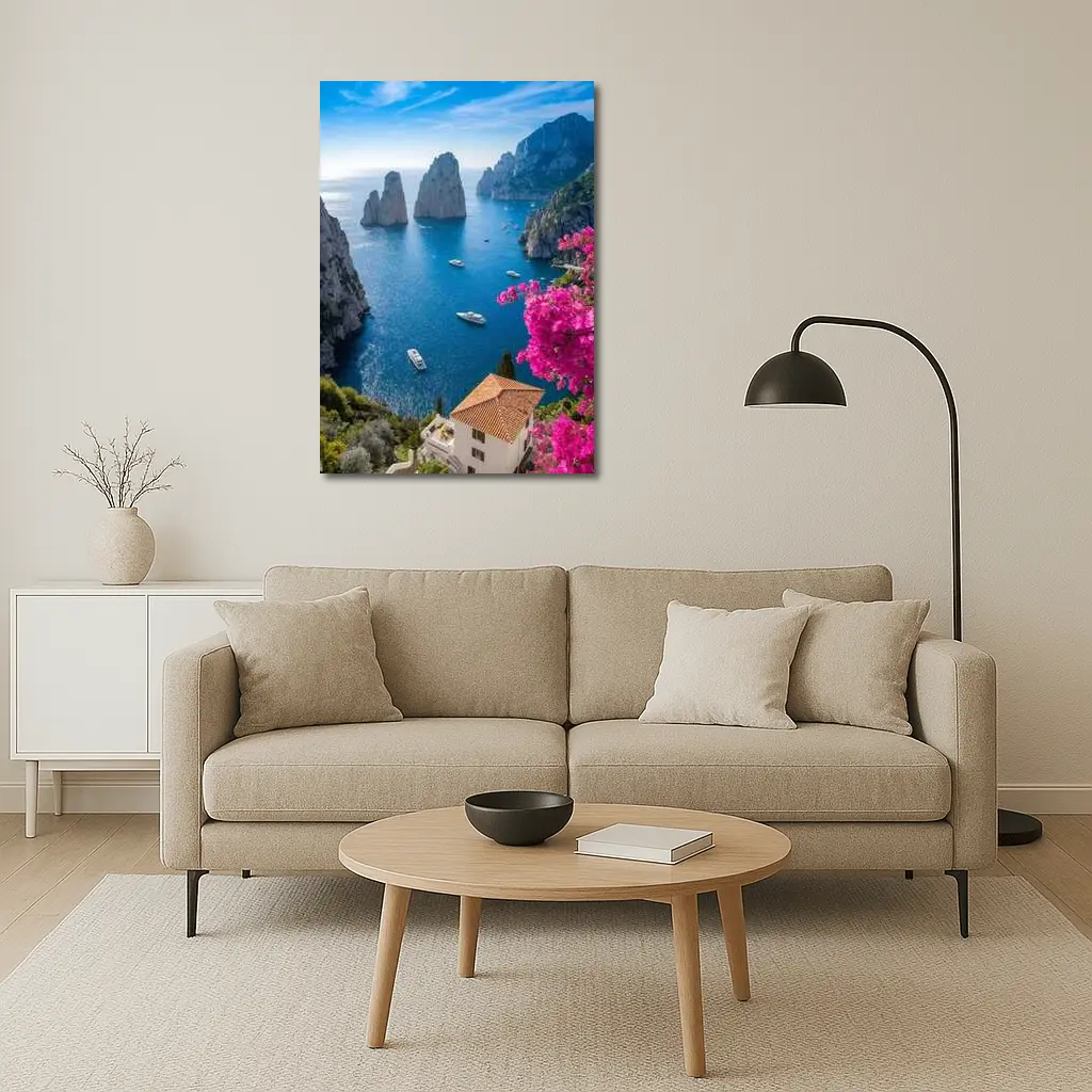 Capri Faraglioni Rocks Italian Coast View – Wall Art