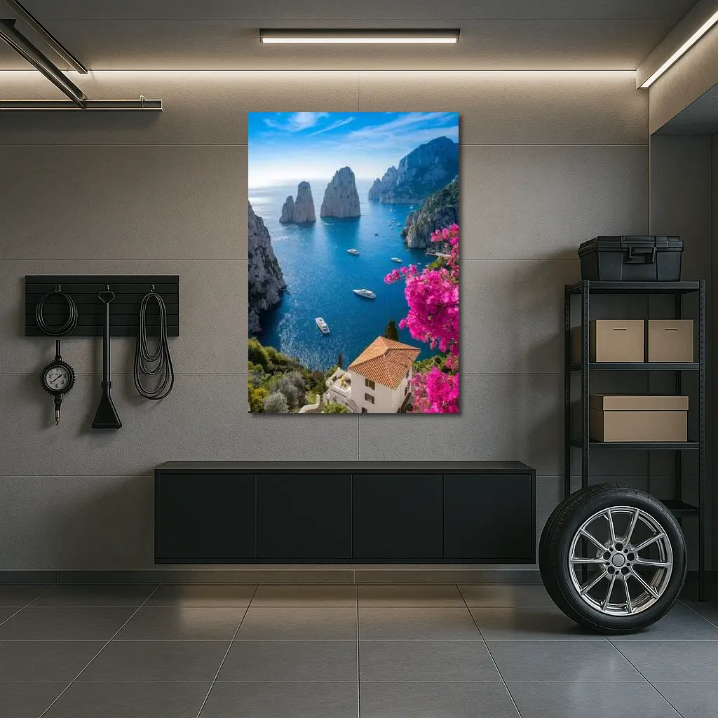 Capri Faraglioni Rocks Italian Coast View – Wall Art