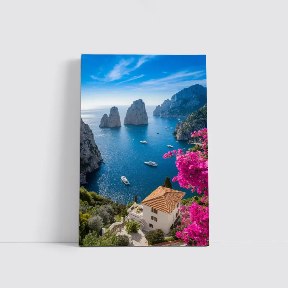 Capri Faraglioni Rocks Italian Coast View – Wall Art