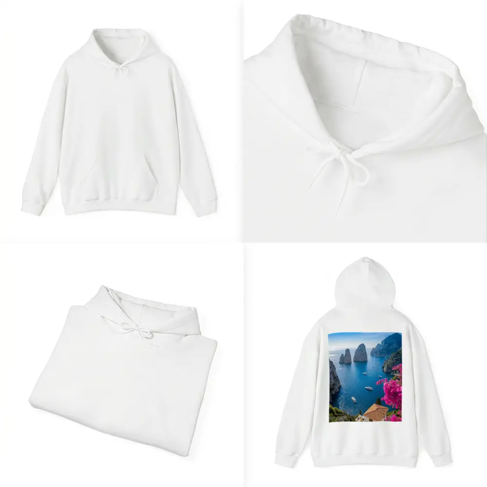 Capri Faraglioni Rocks Italian Coast View – Hoodies