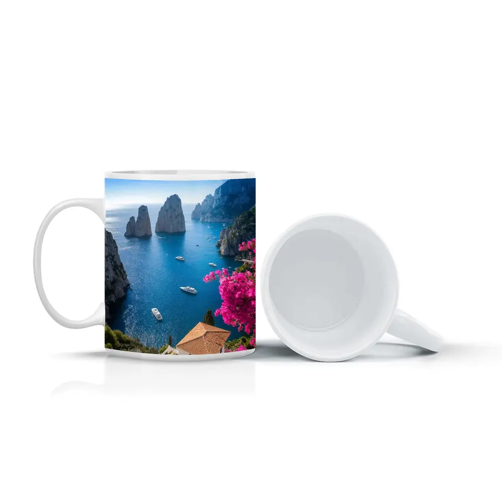 Capri Faraglioni Rocks Italian Coast View – Mugs