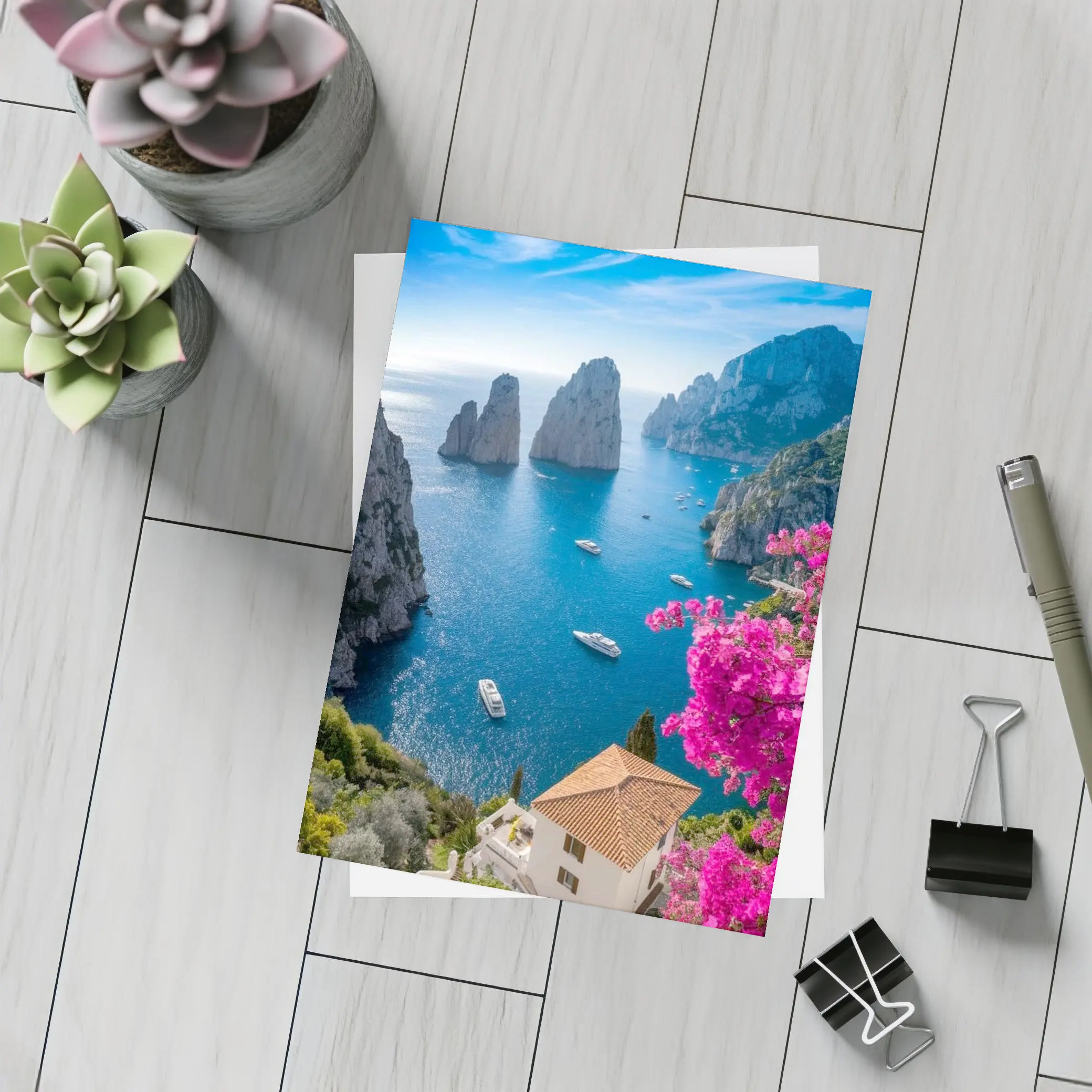 Capri Faraglioni Rocks Italian Coast View – Postcards