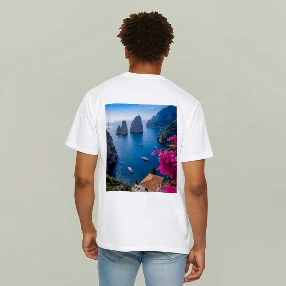 Capri Faraglioni Rocks Italian Coast View – T-Shirts